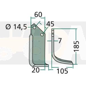 Cutit Freza Kverneland MAL-08L